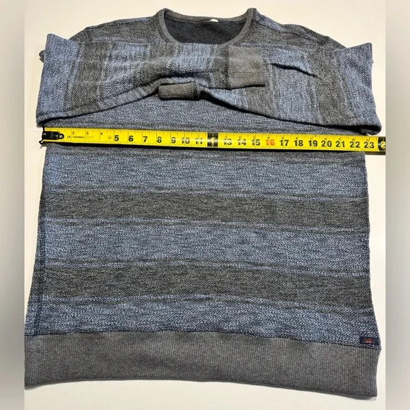 Faherty Men’s Sweater Size XLG Blue/Gray Stripe - Picture 5 of 6